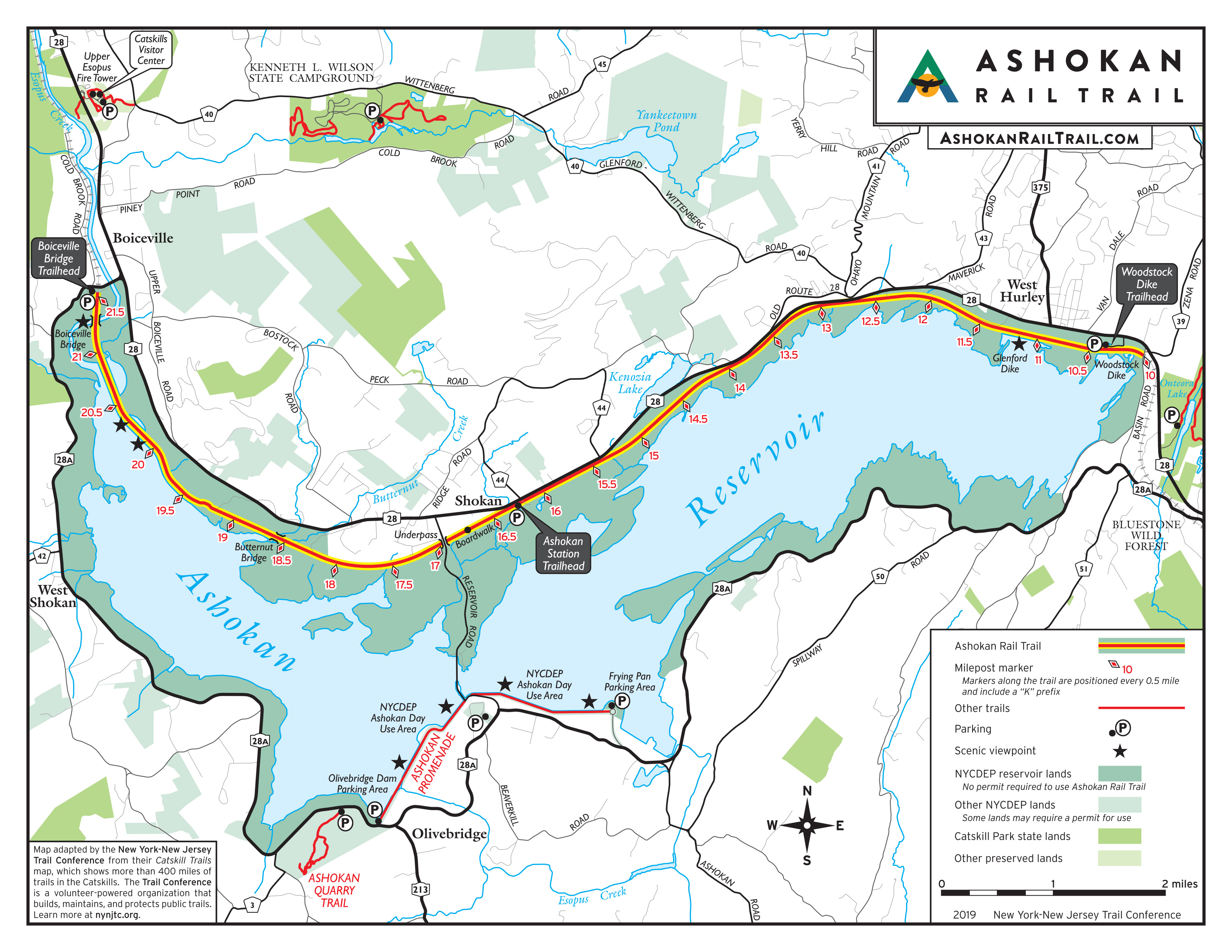 Ashokan Rail Trail Map