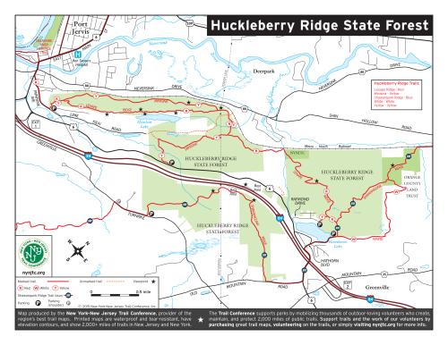 Huckleberry Ridge State Forest Map