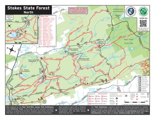 Stokes State Forest (North) Map