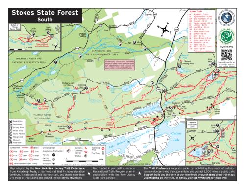 Stokes State Forest (South) Map