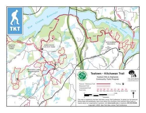 Teatown-Kitchawan Trail Map